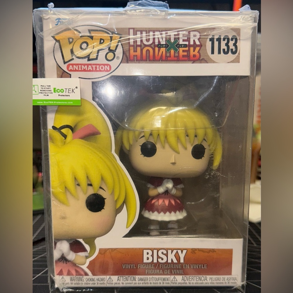 Funko Pop Animation Bisky with Yellow Hair and Red Outfit. With protector case